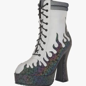 Ellie 5" Heel Ankle Boots With Flame Adult Women Shoes 557/Fire size 9